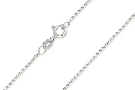 MATERIA Schmuck feine 925 Silber Panzerkette 1mm - Damen Halskette silber in 40-120 cm verfügbar #K32, Länge Halskette:45 cm